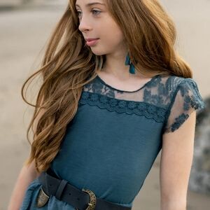 Joyfolie Zoella Top in Dark Teal